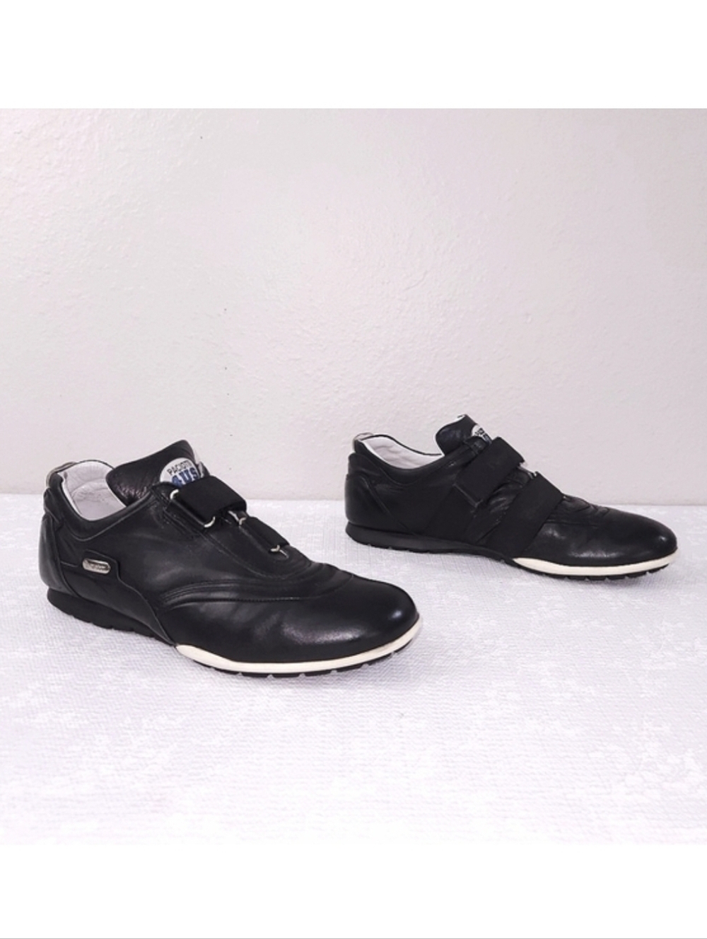 PACIOTTI Black Leather Trainer Low Top Sneakers
